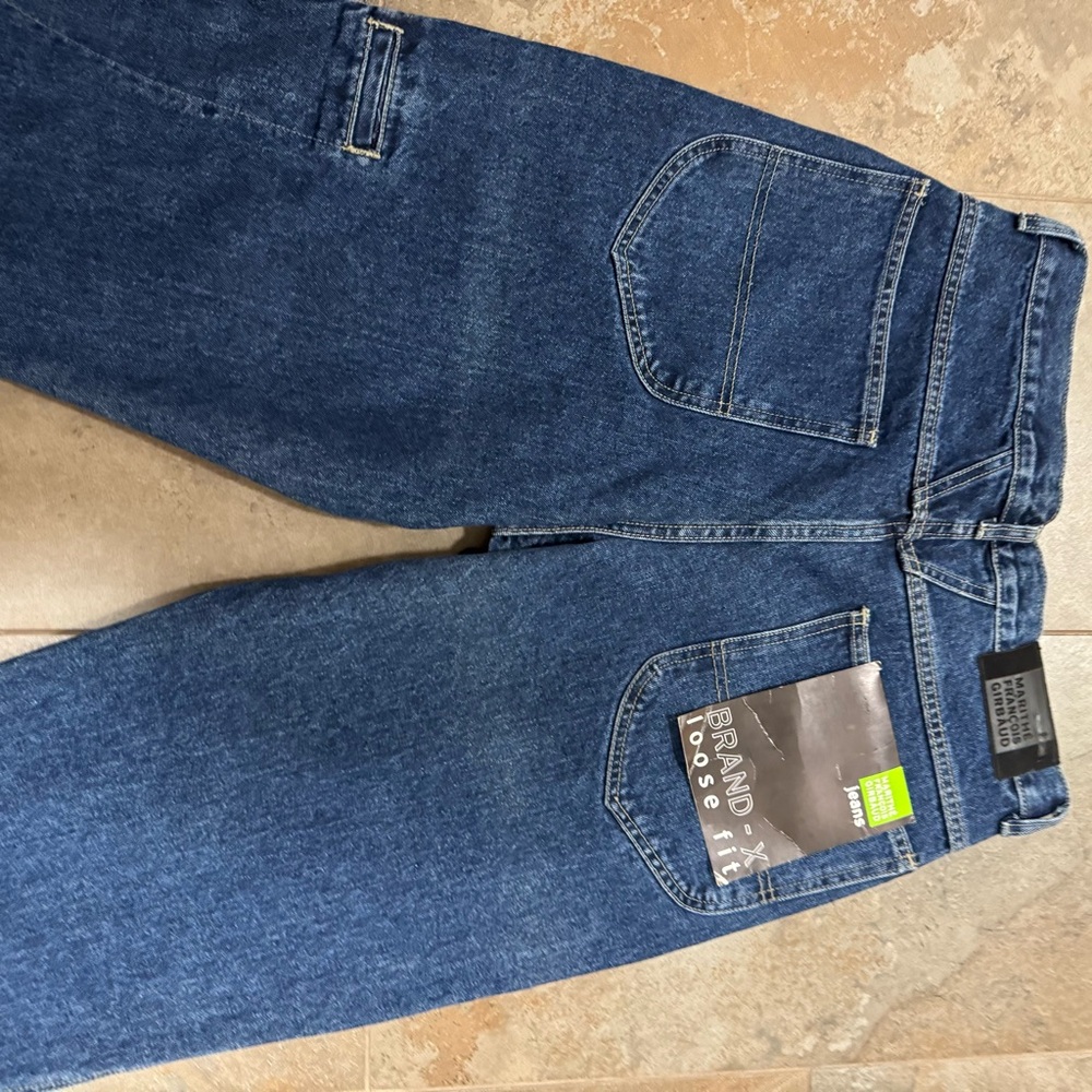 Vintage Girbaud Brand X Indigo Relaxed Y2K Jeans 32x32 Utility Strap Fit - Picture 13 of 16